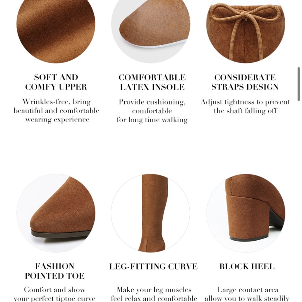 Thigh High Boots Over The Knee Stretch Block Heel - Picture 7 of 8